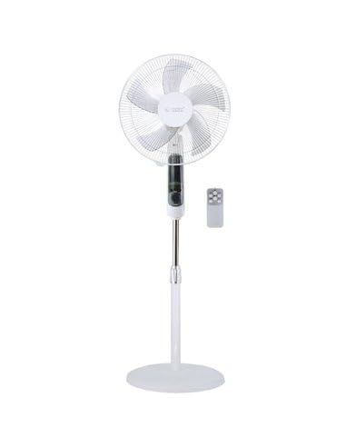 gsc evolution Ventilador de pie Lungra con control y temporizador Ø43 cm 50 W Blanco