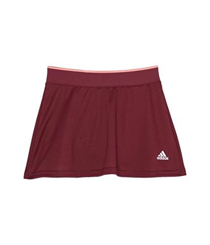 adidas Girl's Club Skirt (Little Kids/Big Kids) Shadow Red/Acid Red LG (14 Big Kids)