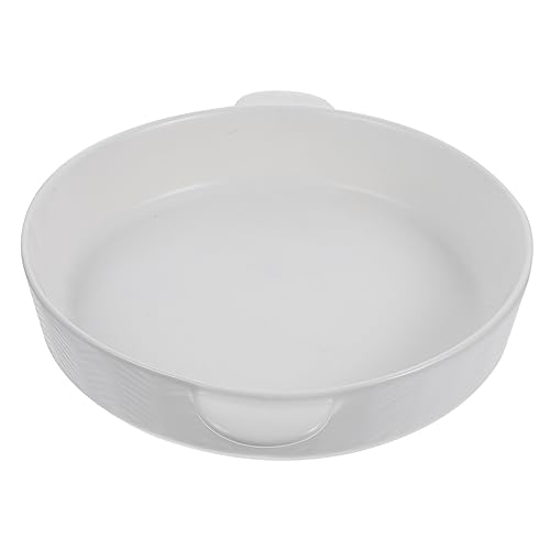 Plat de cuisson rond résistant à la chaleur et compatible micro-ondes