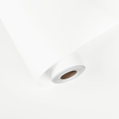 Image of HOME13 Matte Wallpaper Stick and Peel for Bedroom Solid Contact Paper Self Adhesive Thick White Wallpaper Peel and Stick Removable Wall Paper (2Feet 48Inches, Matte White Wallpaper)