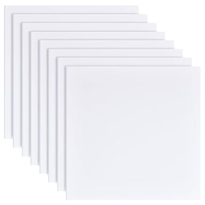 BENECREAT 8Pcs 12x12 Inch White Foam Boards, 2mm Square PVC Foam Sheet Poster Board for Mounting, Crafts, Art, Display, Presentation and Projects