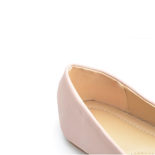 Women's Bow Ballet Flats - Elegant Round Head Non-Slip Dress Shoes - Breathable Soft and Comfortable Women's Shallow Mouth Shoes 5