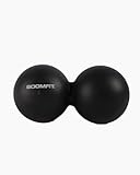 BOOMFIT Pelota de Lacrosse Doble Negra para Masaje Muscular – Automasaje Profundo para Descarga de Espalda y Cuello – Movilidad y Recuperación – Bola de Masaje y Masajeador Pies