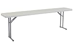 NPS 18" x 96" Heavy Duty Seminar Folding Table, Speckled Gray, 700 lb Capacity