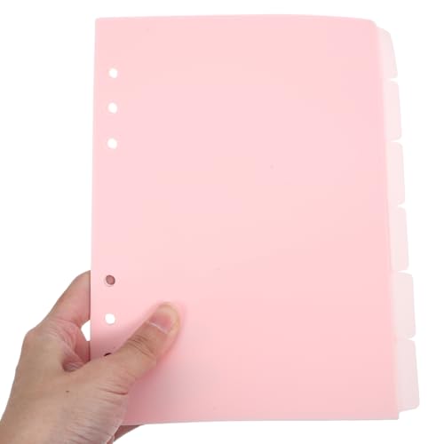 Intercalaires A5 polypropylène rose pour bloc-notes à onglets - 6