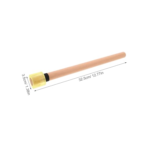1 par de baquetas silenciosas — baquetas de percusión de madera con cabezas de caucho para bajo ruido, ideales para práctica de batería estudiantil, ensayos y presentaciones de marcha miniatura 6