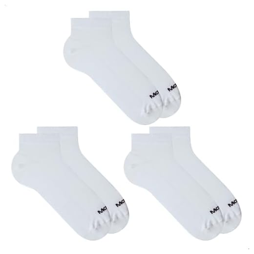 MASH Meia Sapatilha Cano Curto Esportiva Active Com Algodão Unissex, 3 Branco, 34-38