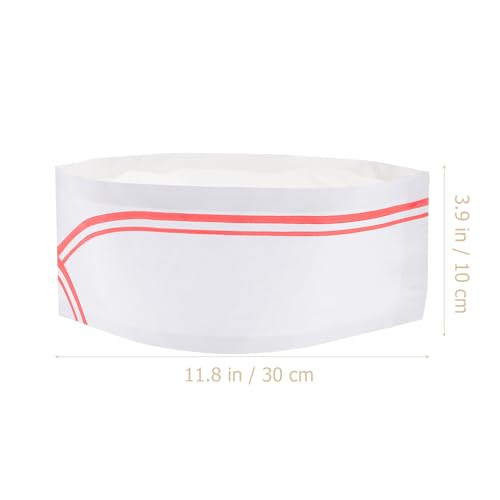 VALICLUD 40 Stück Kochmütze Leichte Kopfbedeckung Einfacher Kopf Papier-Kochmütze