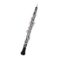 summina Oboe C Key Nickel-Schlüssel, halbautomatischer Stil, Blaseninstrument mit Handschuhen Oboe Reed Ledertasche für den Transport von Schraubendreher aus Tuch zur Reinigung