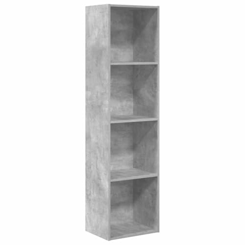 vidaXL Bibliothèque Gris béton 40x30x152 cm Bois d'ingénierie, étagère, étagère à Livres, Support de Livre, Armoire de Rangement, étagère de Rangement