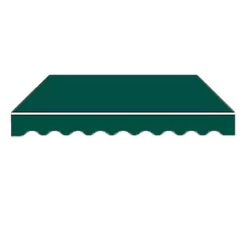 Toldo retráctil de 13 x 8 pies para exteriores, parasol manual para patio, jardín, tienda y restaurante, toldo verde resistente a la intemperie (3,5 x 3,6 x 3 m)