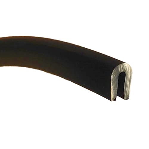 Eutras protection de bord KSO4004 - Bande de protection pour les bords avec 0,4-1,5 mm, noir, 3 m, noir, 2044 Cover