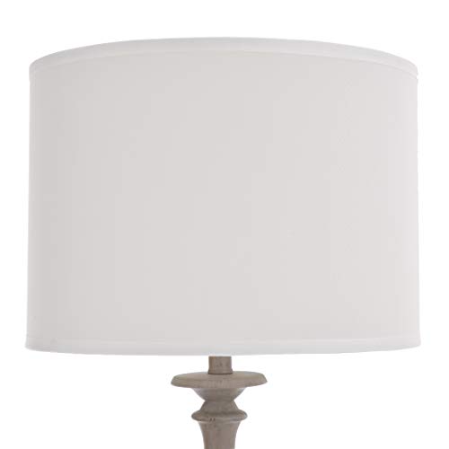 Collective Design L71520BDSAM Charlton, Distressed Gray Finish, Taupe Hardback Silk Shade Floor Lamp thumb #2