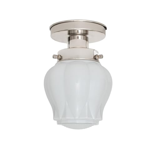 Plafonnier Eden 20's Nickel en finition noble pour une décoration intérieure exclusive
