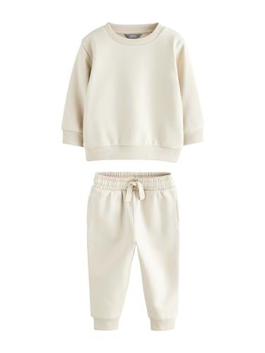 NEXT Garçon Ensemble sweat et pantalon de jogging unis Ecru Off White 12 Mois-18 Mois