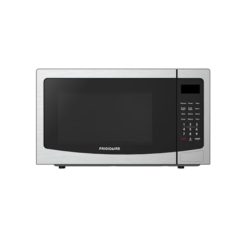 FRIGIDAIRE 1.1 Cu Ft Stainless Steel Countertop Microwave Oven, Multi Function, Programmable, 1000W, residential kitchen, Stainless by Frigidaire - Used condition - US$103.33