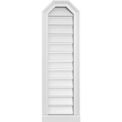 Ekena Millwork GVPOT12X3803SF Octagonal Top Surface Mount PVC Gable Vent, Factory Primed White
