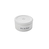 CGB Giftware Ceramic 'Bits and Bobs' Button Trinket Pot | Pins Buttons Beads | Jewellery Ring Earrings Storage Holder Organiser | White Black | Gift For Her Home GB08291 - Image 1