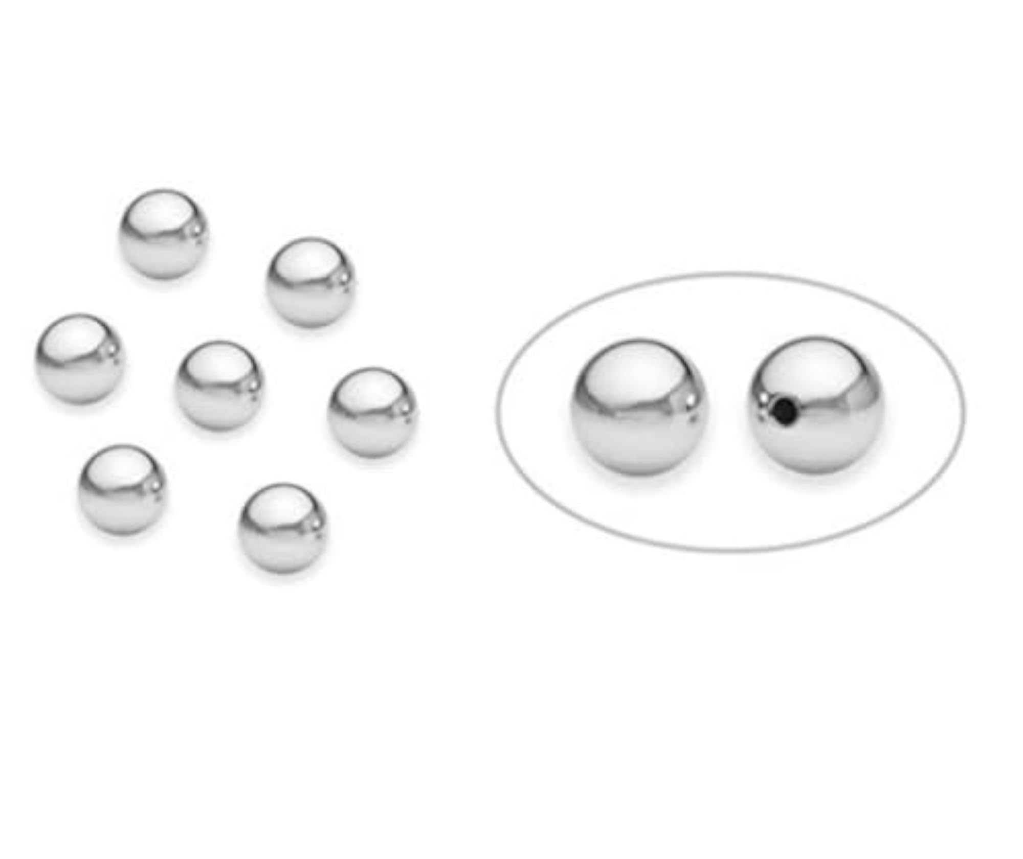 200pcs 10mm Seamless Smooth Sterling Silver Plated Round Beads