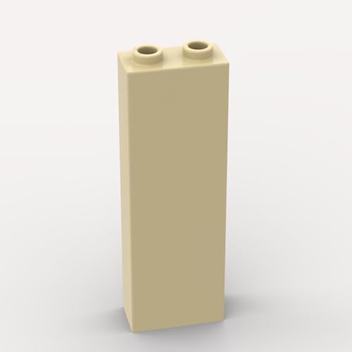 Classic Tan Brick Bulk, Brick 1x2x5 100 Piece, Compatible with Lego Parts Brick 1x2x5 Tan (Color: Tan)