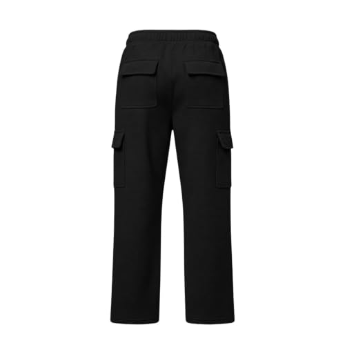 XINGJIAARTS Girls Cargo Pants Baggy Wide Leg Sweat Pants Athletic Joggers - image 5