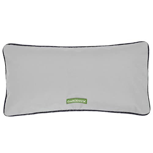 Gardenista Garden Rectangular Cushion | Outdoor Water Resistant Back and Neck Support Cushions | Soft & Comfortable Hollowfibre Filled Patio Furniture Pillow | Durable and Easy to Clean (Grey)