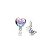 Vurotry 2Pcs Happy Birthday Balloon Pendant Birthday Fashion Love Heart Charm Balloon Butterfly Dangle Pendant for Women Jewelry (Chroma)