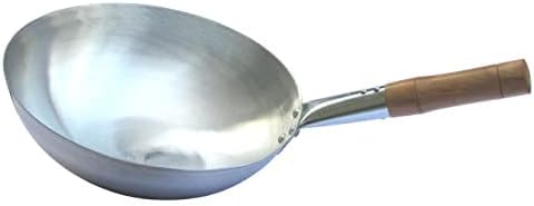 Traditional Carbon Steel Pow Wok with Wooden and Steel Handle-Parent (Iron Wok 12Inch N)