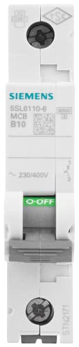 SIEMENS - Siemens 5SL61106 Leitungsschutzschalter 6kA B10 1P in 1TE 230/400V, MCB, Sicherungsautomat