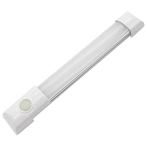 Dream Lighting Caravan Interior Light Strip 12v Motorhome Boat Campervan Cabinet Kitchen IP44 Dual Brightness Setting 6inch Warm White Cover