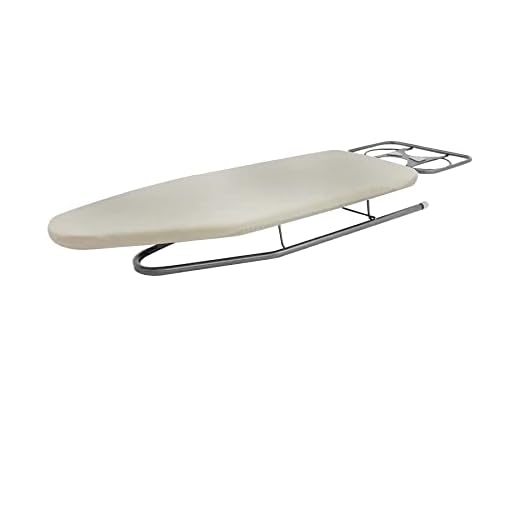 HOMZ Deluxe Tabletop Compact Rest, Natural Cotton Cover Metal Legs Countertop Ironing Board, Oil Rubbed Bronze and Off White