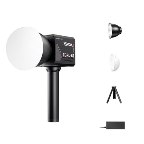 Yarryuter Luz LED para Video Profesional de 60 W, Luz de Estudio Fotográfico de Colores, 2800 K-6500 K, 8000 MAh, para Transmisión de Video en, Enchufe de la UE
