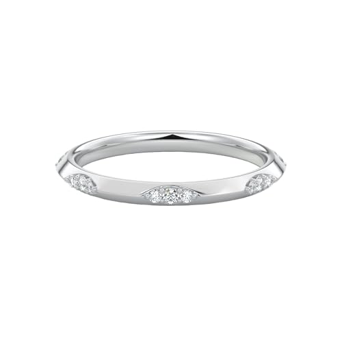 Lipsa Jewels Mossanite Knife Edge Band