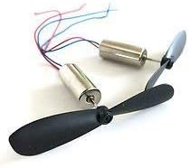 UG LAND INDIA 2 Pcs Strong Magnetic 614 Coreless DC Motor Helicopter 3V-4.2V 36500-51000RPM + 2+2 Propellers S102 (2 extra) FREE From [UG SELLER] Only