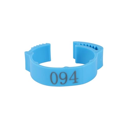 Anillos ajustables de plástico numerados para aves de corral y fácil seguimiento de pollos