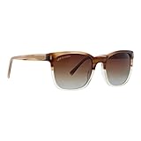 Life is Good Polarized Square Sunglasses, Brown, 55 mm