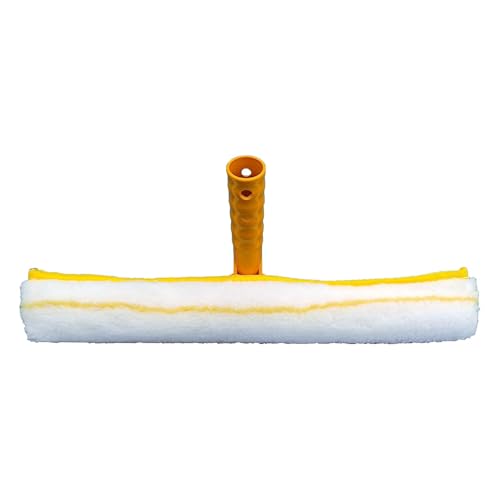 Image of Appropriate 2-in-1 Solar Panel Cleaning Brush Head Microfiber & Rubber Wiper Tool for Solar Panels, Glass, and Windows