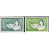South Vietnam Stamps - 1960, Scott 144-5, Girl With Basket of Rice and Rice Plant, MLH, F-VF