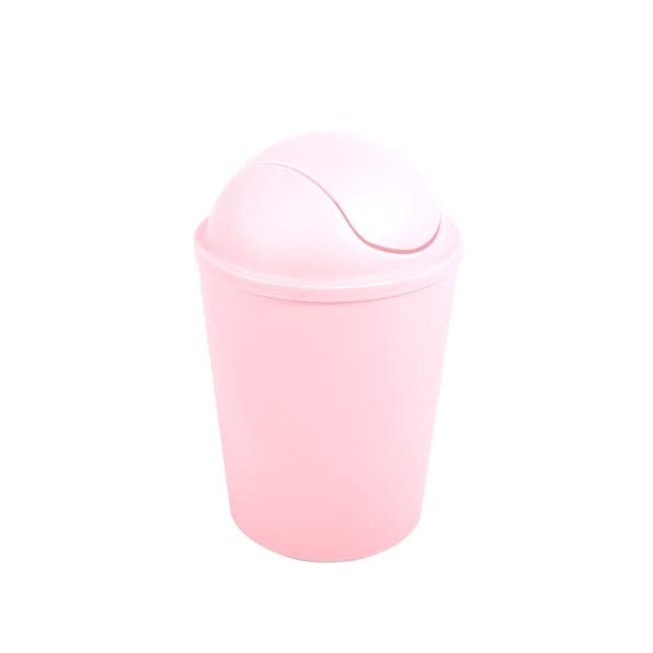 MSV Trash bin AKO 5,5l with Pastel flip lid, Baby Pink, 5,5 L