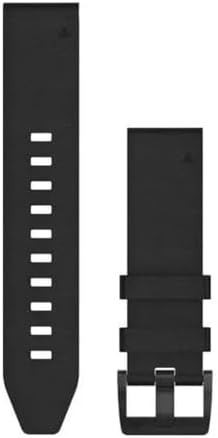 Garmin QuickFit 22 Black Leather Watch Strap