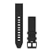 Price comparison product image Garmin QuickFit 22 Black Leather Watch Strap