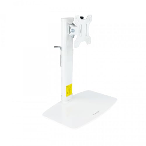 Fixation de table Tooq DB1127TN-W en blanc Premium pour moniteur de 17 a 27 pouces