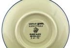 Polmedia Polish Pottery Cup with Saucer UNIKAT - Rooster Dance Pattern Handmade in Boleslawiec Poland by Ceramika Artystyczna + Certificate of Authenticity
