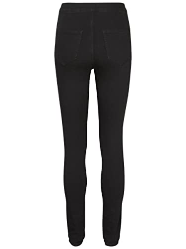 NOISY MAY Nmella Super Hw Jeans Gu304 Noos Slim Femme , Noir (Black), 30 XL