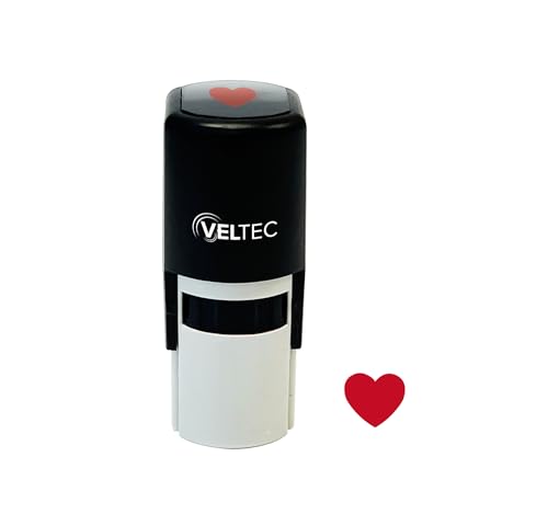 Self-Inking Stamp Round Teacher Stamp for Classroom (Heart)