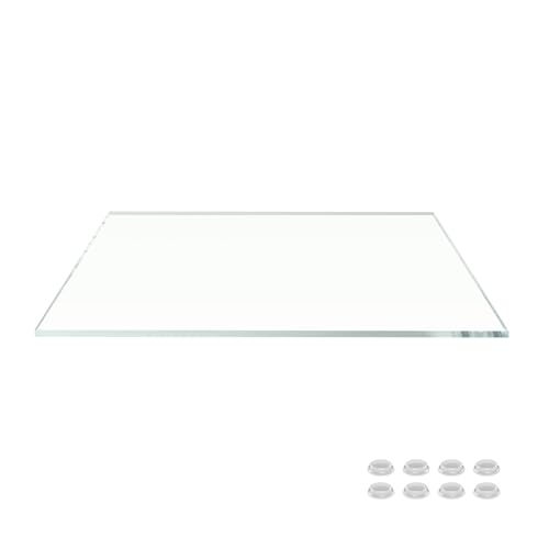 Ultra Clear Glass Table Top 24x36 Inch Rectangle - Low Iron Tempered Glass 1/4 Inch Flat Polished - Replacement for Dining Patio End Tables - Durable Table Protector