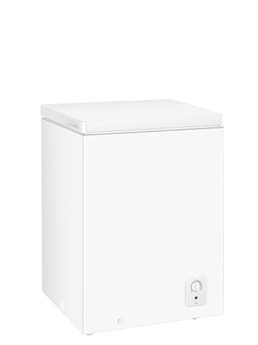 PKM GT99E Gefriertruhe | Kühl - oder Gefriermodus | 97 Liter Fassungsvermögen | 38 dB | Drahtkorb | 4 Sterne Gefrierfach | Freistehend | EEK E