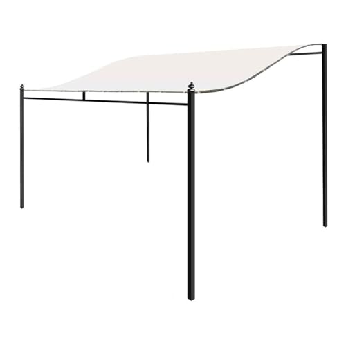 Qgtxf 300D Pavillon Ersatzdach Abdeckung Wasserdicht UV-Schutz Beige (2.6m*2.5m) für Wand Anbau, Familienfeiern, Grillen & mehr