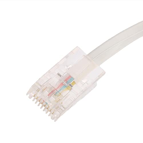 Image of 1 Piece Telephone Phone Extension Cord Landline Flash Cable Line Jack RJ45 to RJ11, 245mm