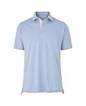 THE SAVILE ROW COMPANY LONDON Men's Classic Fit Cotton Pique Short Sleeve Polo Shirt - Sky Blue - Extra Large